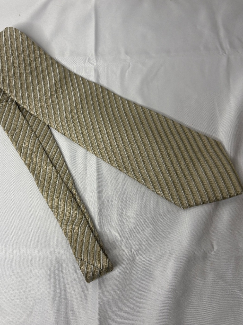 Vintage Farentino Ferre Mens Striped 100% Silk Luxury Neck Tie EUC